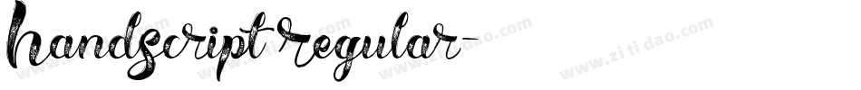 HandScript Regular字体转换